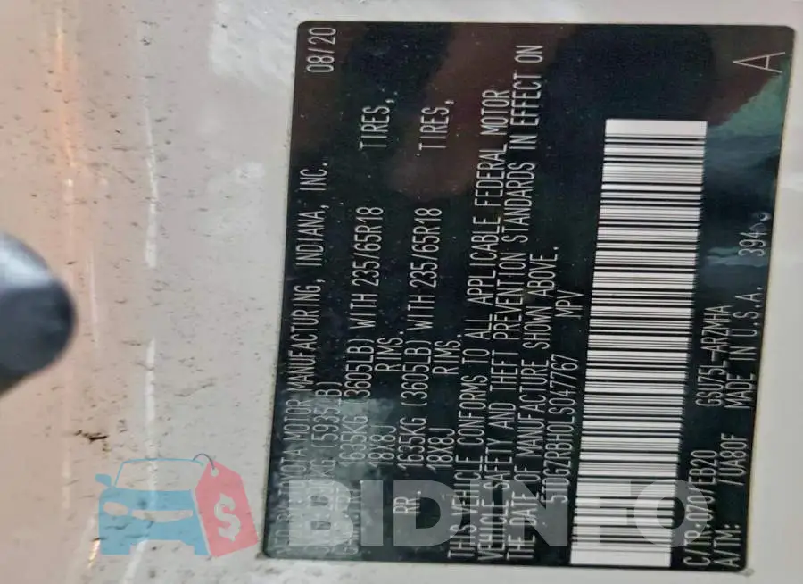 5TDGZRBH0LS047767 Photo# 13