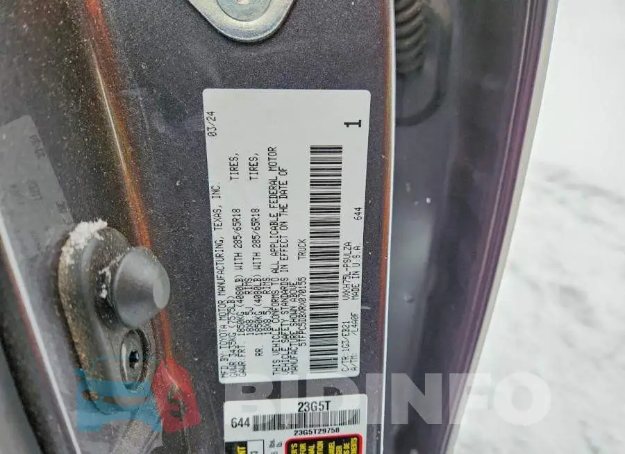 5TFPC5DBXRX070155 Photo# 12