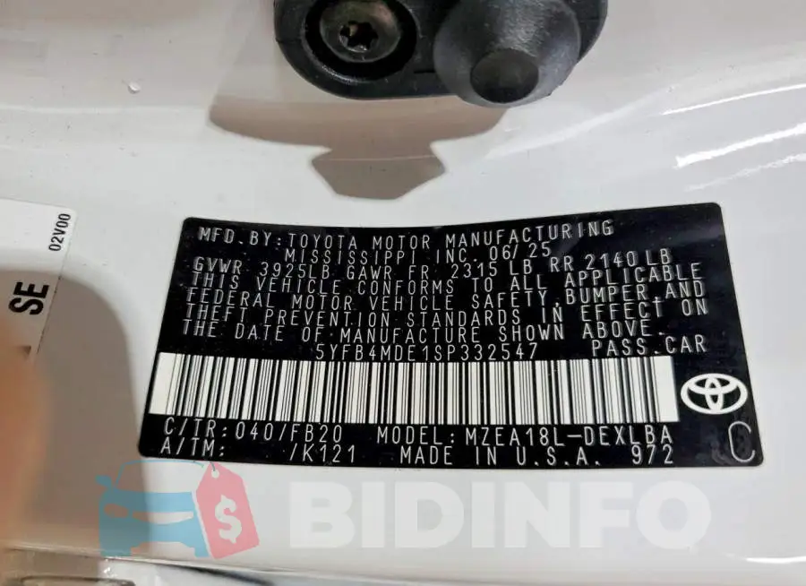5YFB4MDE1SP332547 Photo# 12