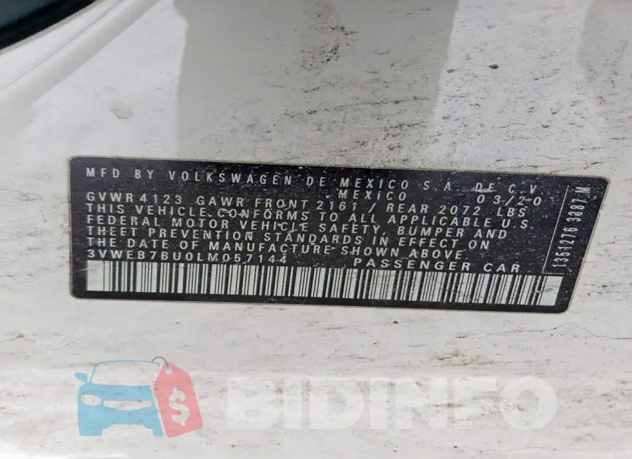 3VWEB7BU0LM057144 Photo# 12