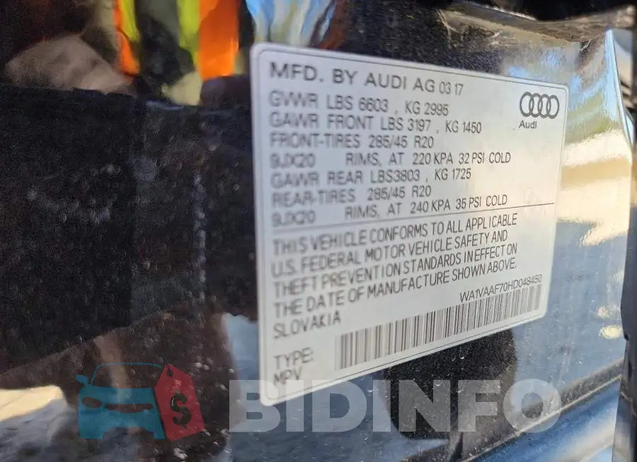 WA1VAAF70HD048450 Photo# 13