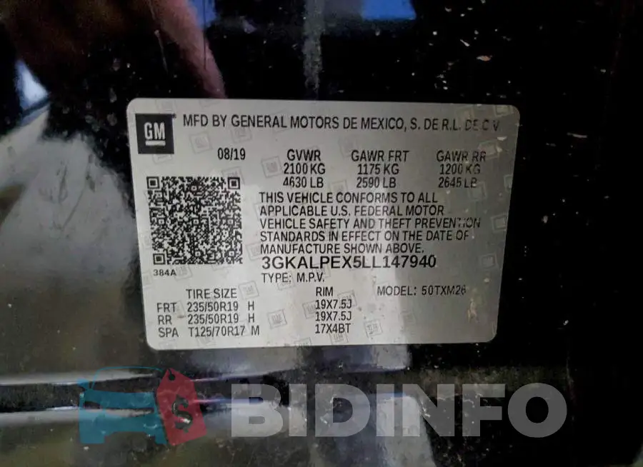 3GKALPEX5LL147940 Photo# 13