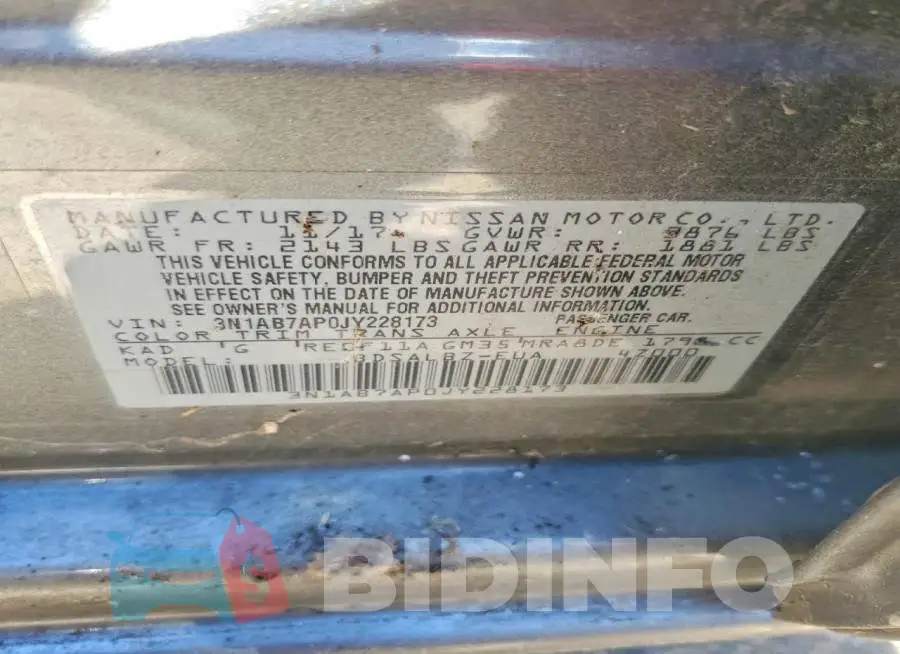 3N1AB7AP0JY228173 Photo# 13
