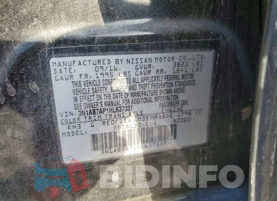 3N1AB7AP1HL637337 Photo# 12