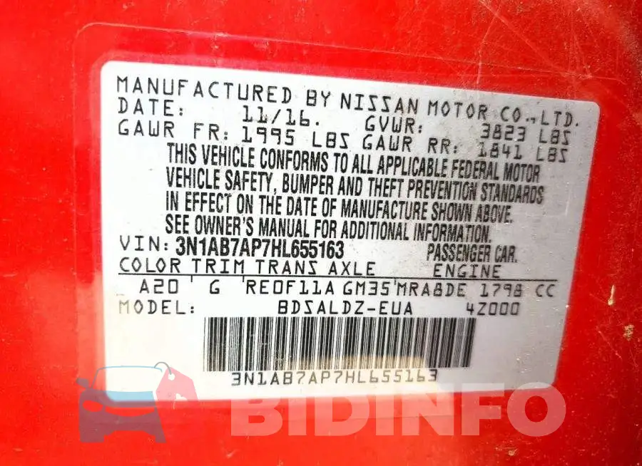 3N1AB7AP7HL655163 Photo# 12