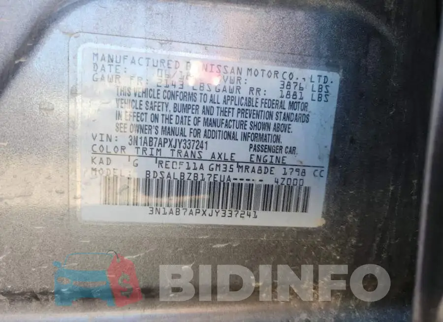 3N1AB7APXJY337241 Photo# 12