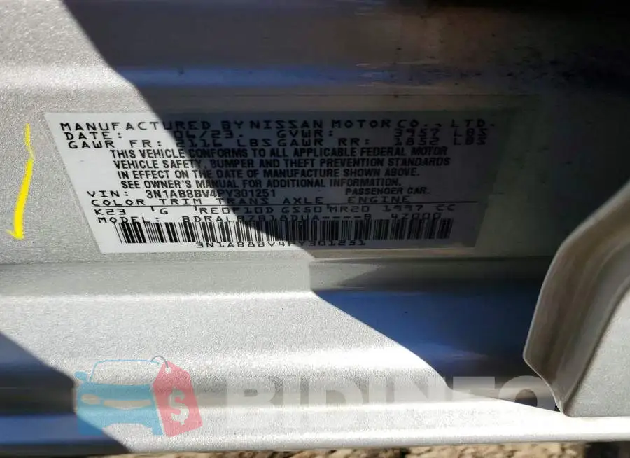 3N1AB8BV4PY301251 Photo# 12