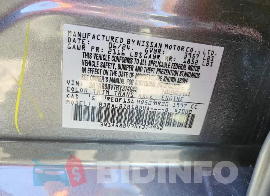 3N1AB8BV7RY374942 Photo# 12