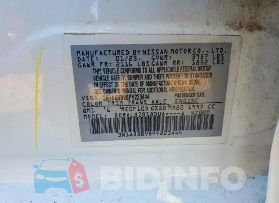 3N1AB8BV8PY223444 Photo# 13