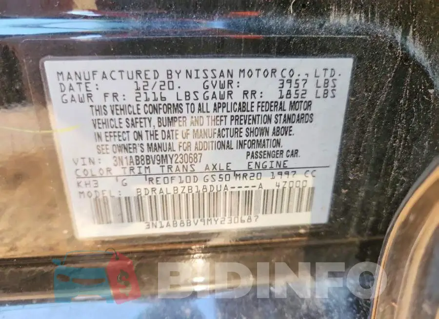 3N1AB8BV9MY230687 Photo# 13
