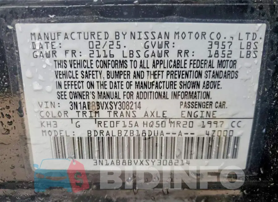 3N1AB8BVXSY308214 Photo# 12