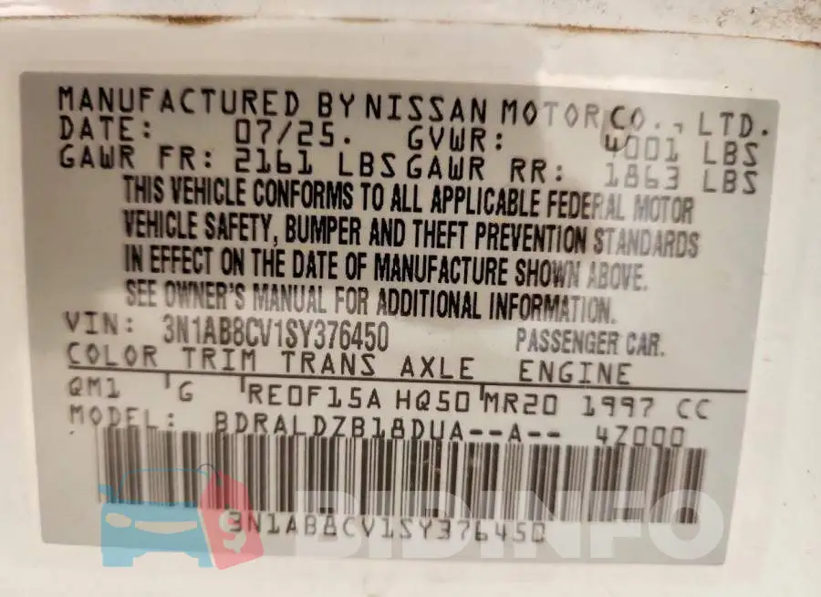 3N1AB8CV1SY376450 Photo# 13