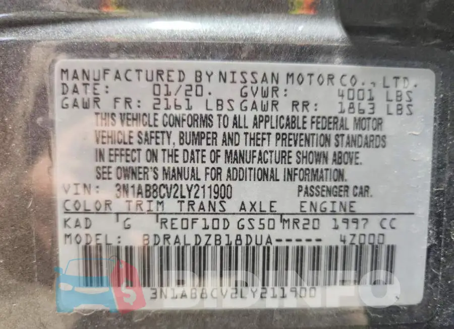 3N1AB8CV2LY211900 Photo# 13