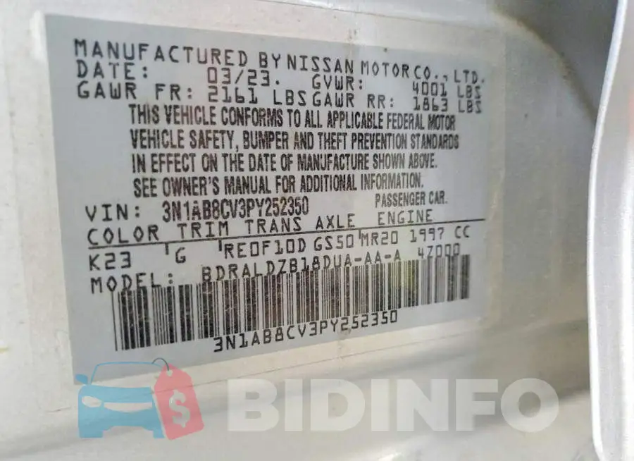 3N1AB8CV3PY252350 Photo# 12