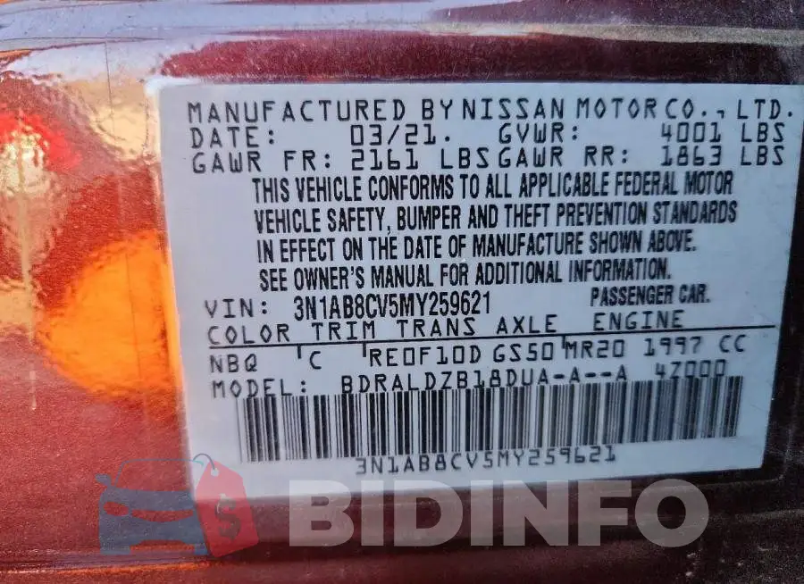 3N1AB8CV5MY259621 Photo# 13