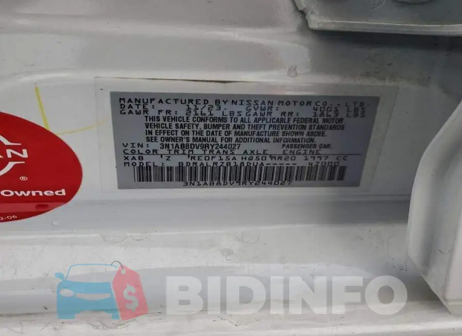 3N1AB8DV9RY244027 Photo# 12