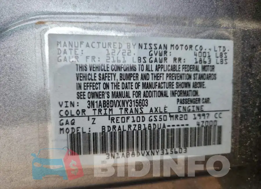 3N1AB8DVXNY315603 Photo# 12