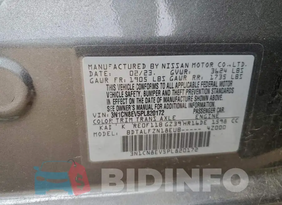 3N1CN8EV5PL820172 Photo# 12