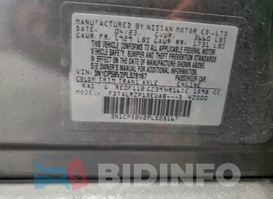 3N1CP5BV2PL528167 Photo# 13