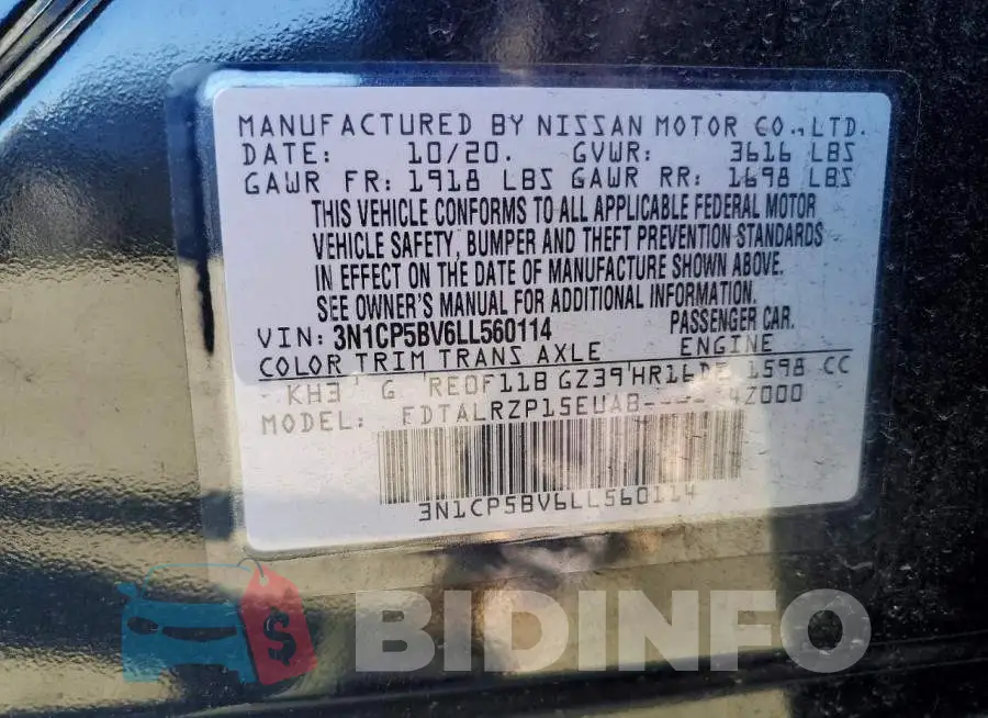 3N1CP5BV6LL560114 Photo# 12