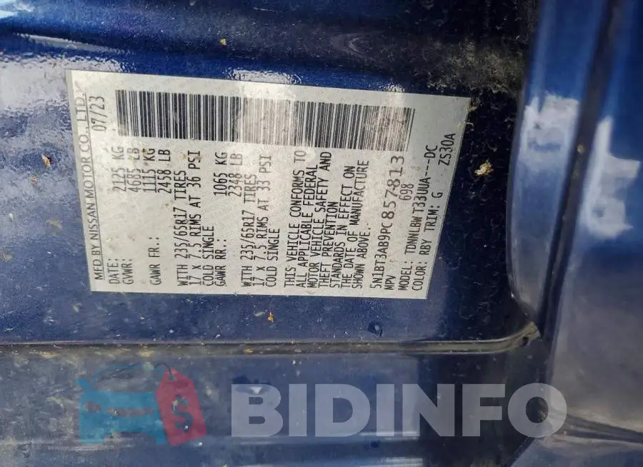 5N1BT3AB9PC857813 Photo# 13
