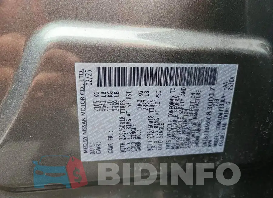 5N1BT3BA6SC830017 Photo# 13