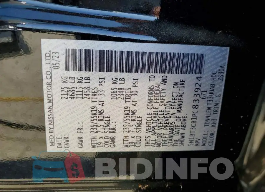 5N1BT3CB1PC833924 Photo# 13