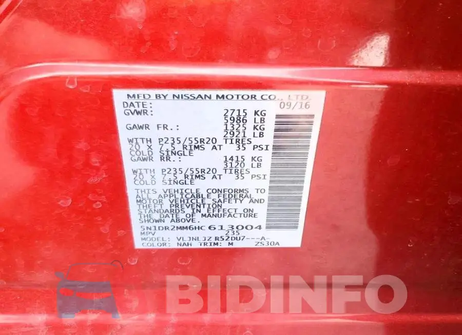 5N1DR2MM6HC613004 Photo# 14