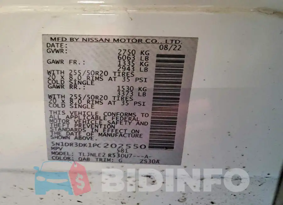 5N1DR3DK1PC202550 Photo# 13