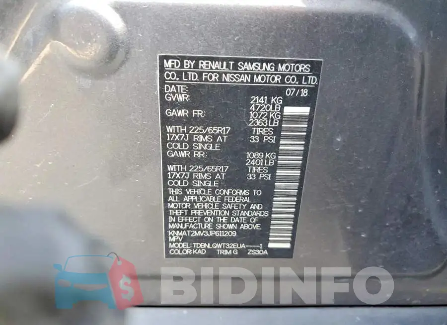 KNMAT2MV3JP611209 Photo# 13