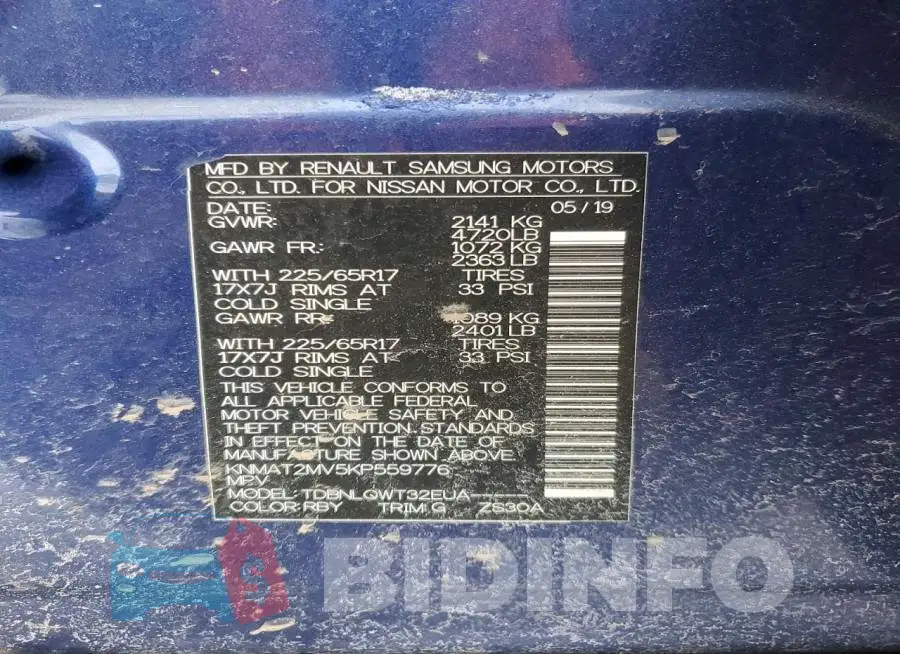 KNMAT2MV5KP559776 Photo# 11
