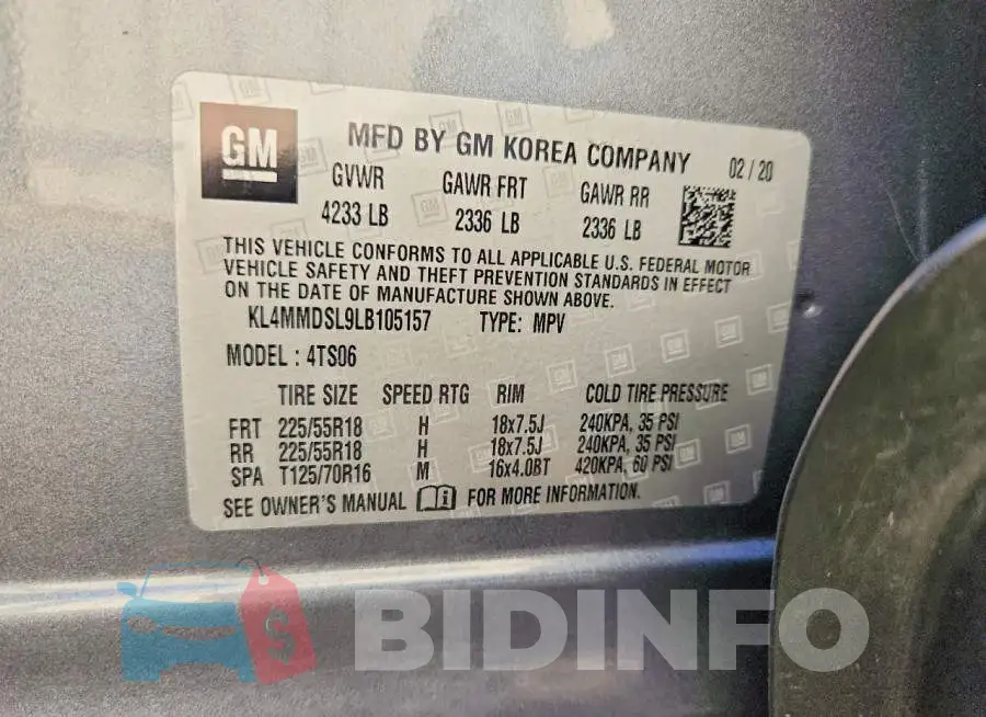 KL4MMDSL9LB105157 Photo# 13