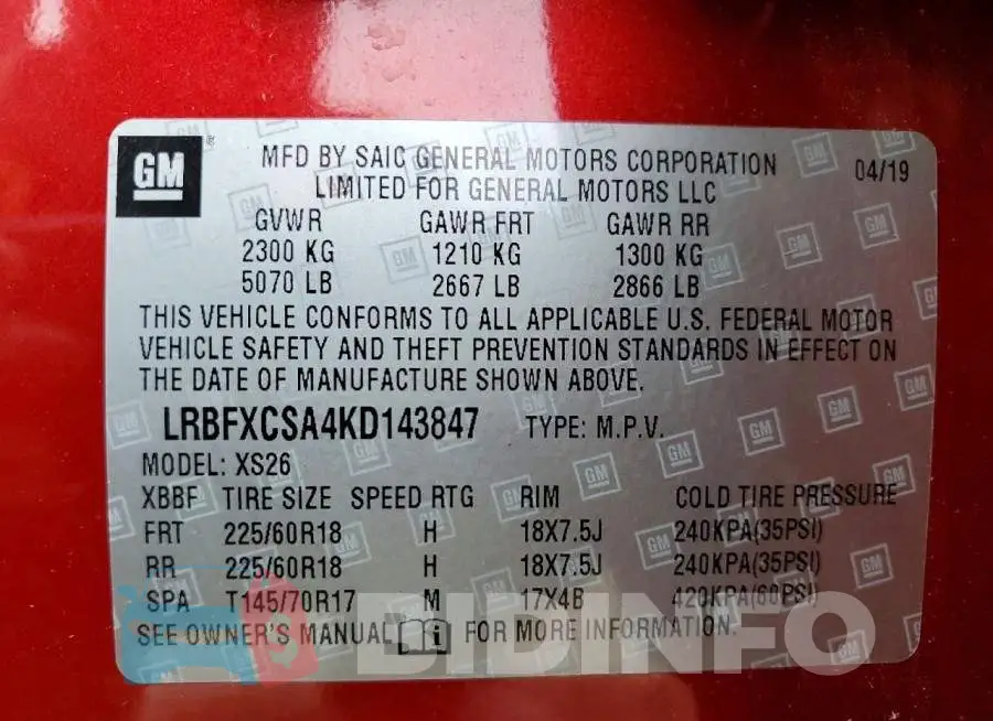 LRBFXCSA4KD143847 Photo# 13