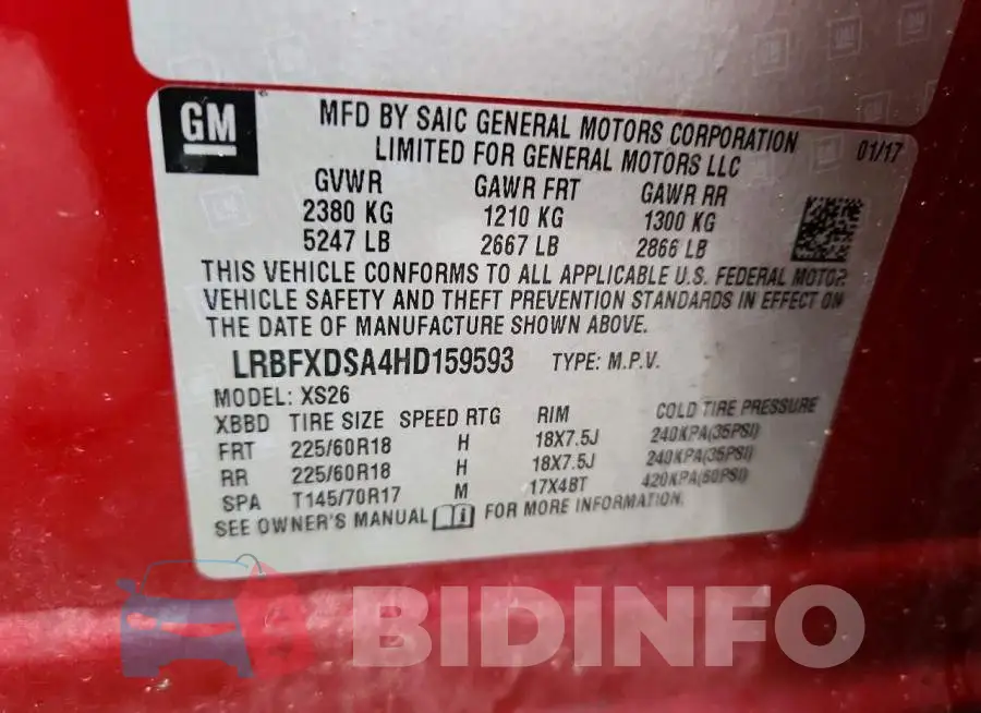 LRBFXDSA4HD159593 Photo# 13
