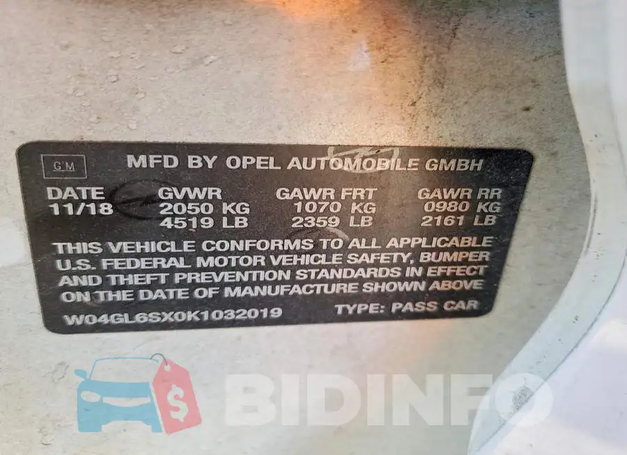 W04GL6SX0K1032019 Photo# 13