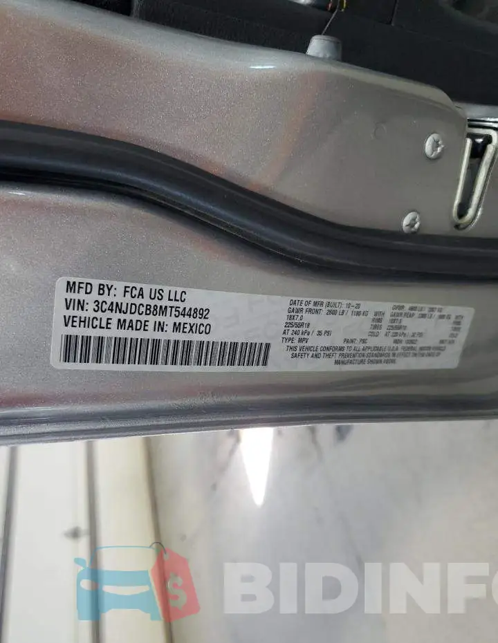3C4NJDCB8MT544892 Photo# 14