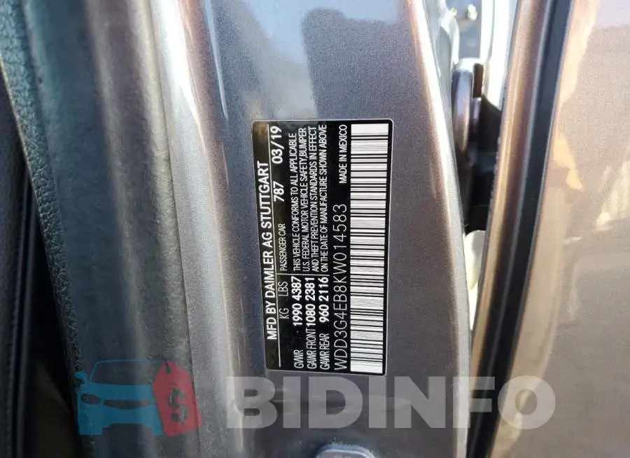 WDD3G4EB8KW014583 Photo# 12
