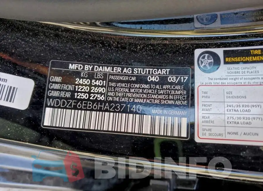 WDDZF6EB6HA237140 Photo# 13