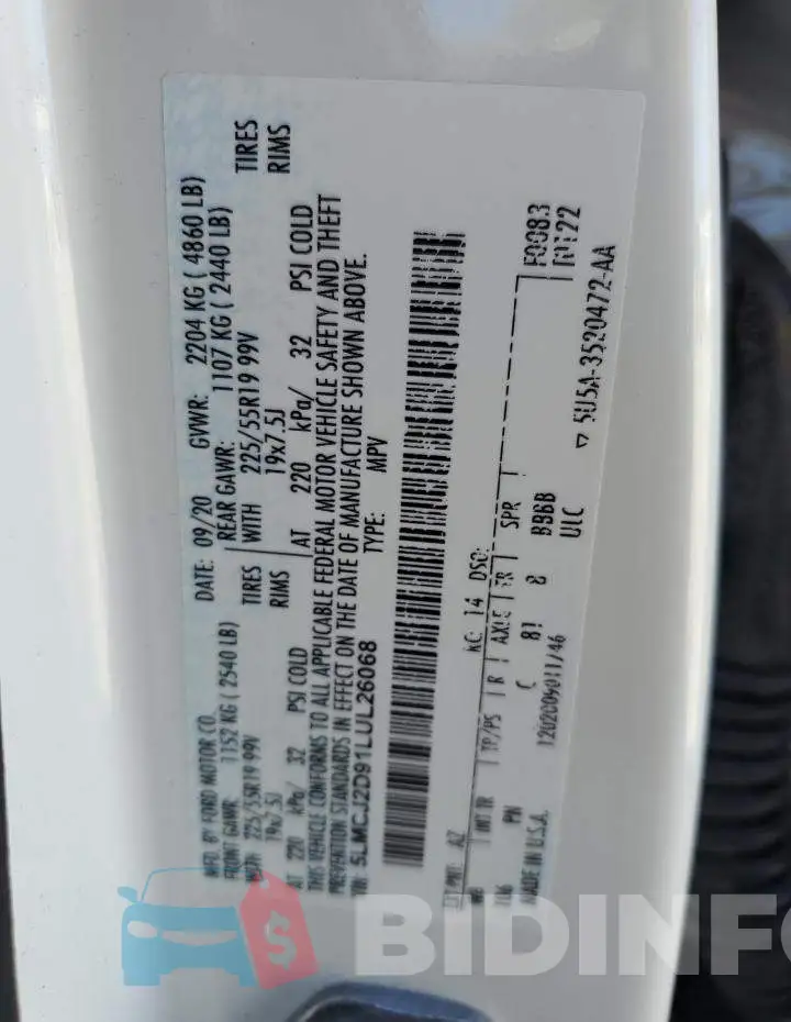 5LMCJ2D91LUL26068 Photo# 13