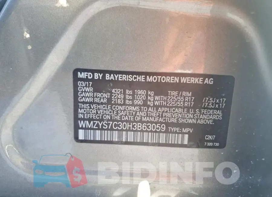 WMZYS7C30H3B63059 Photo# 12