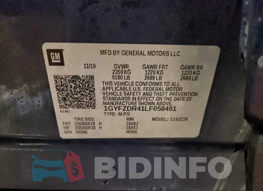 1GYFZDR41LF058451 Photo# 14