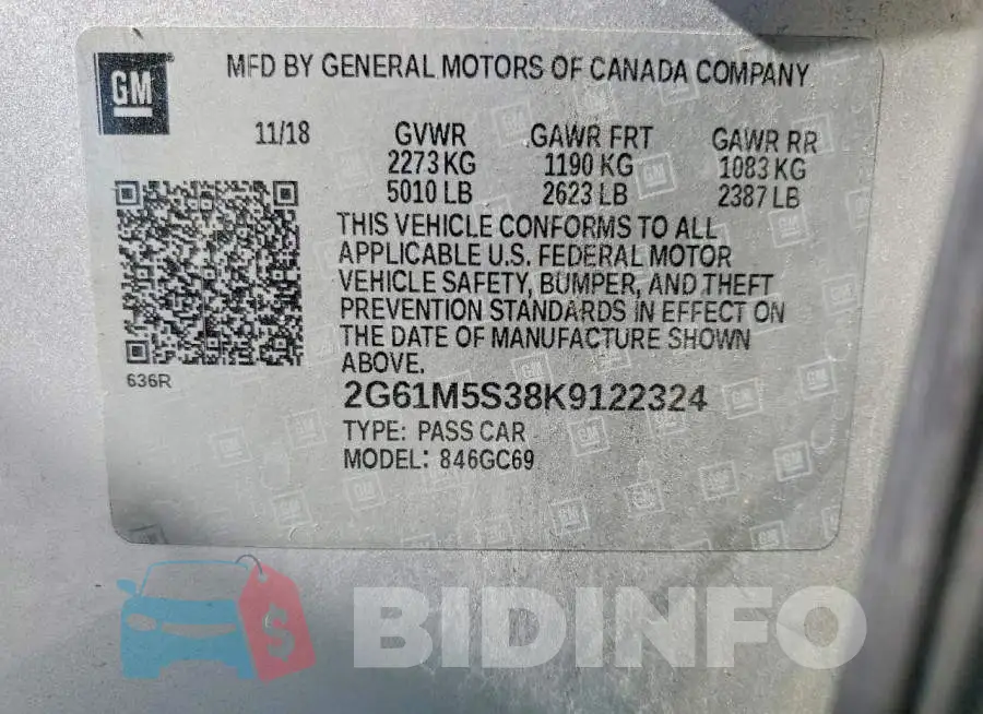 2G61M5S38K9122324 Photo# 12