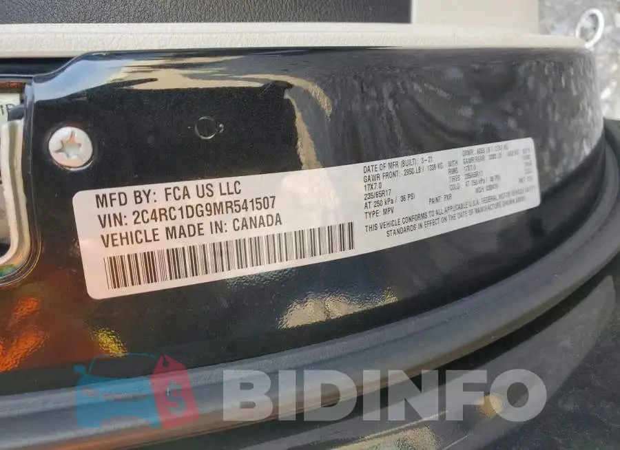 2C4RC1DG9MR541507 Photo# 14