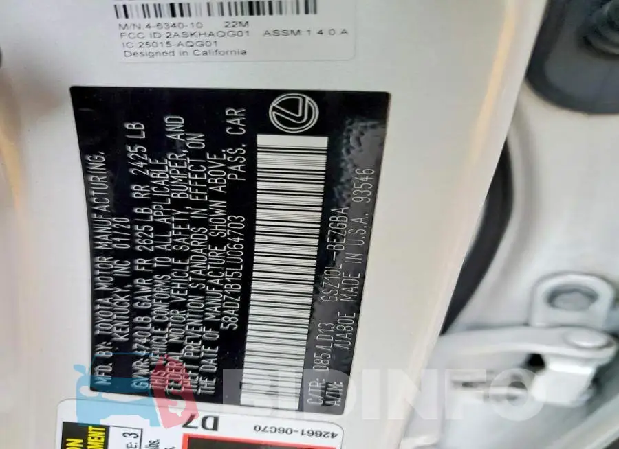 58ADZ1B15LU064703 Photo# 12