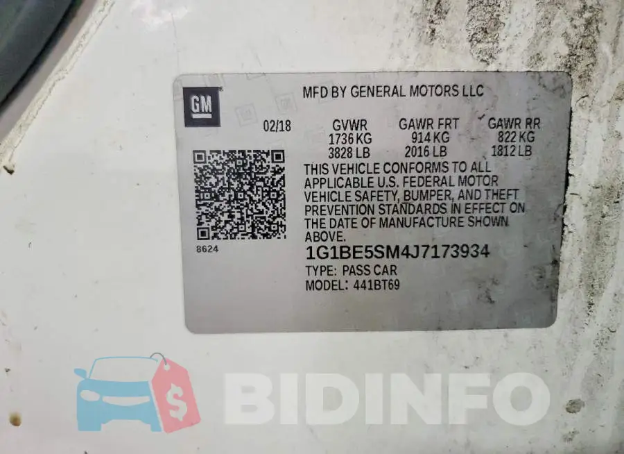 1G1BE5SM4J7173934 Photo# 12