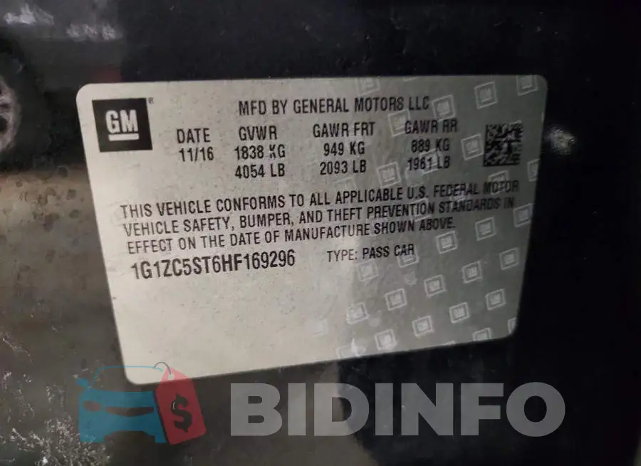 1G1ZC5ST6HF169296 Photo# 12