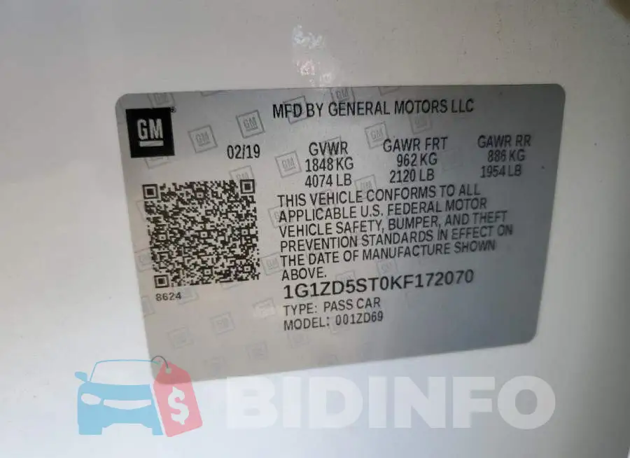 1G1ZD5ST0KF172070 Photo# 12