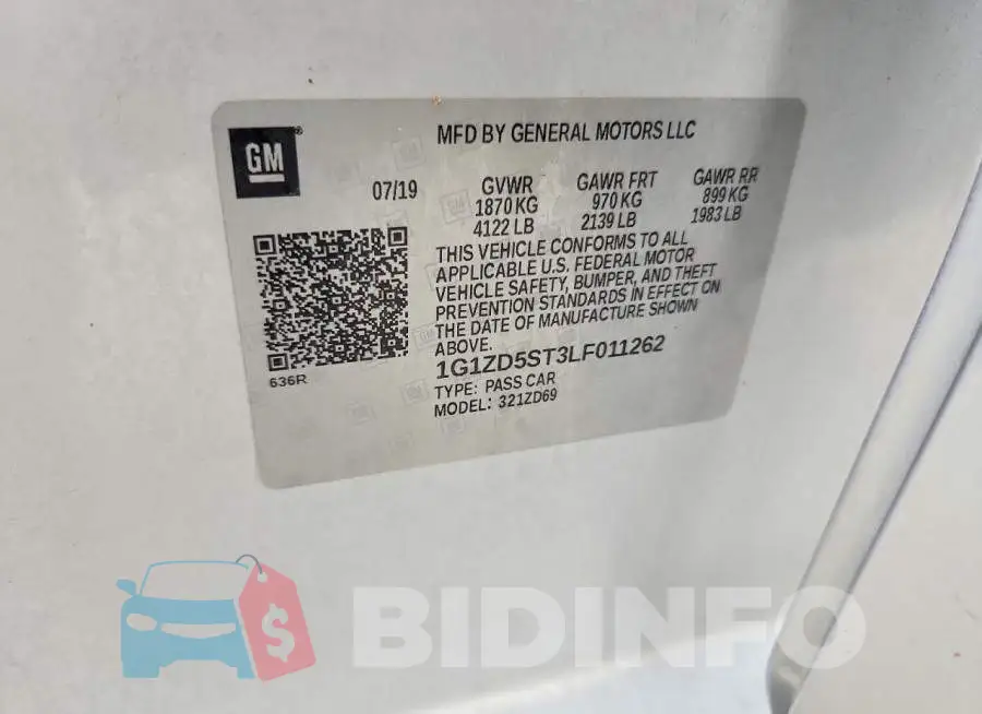 1G1ZD5ST3LF011262 Photo# 13