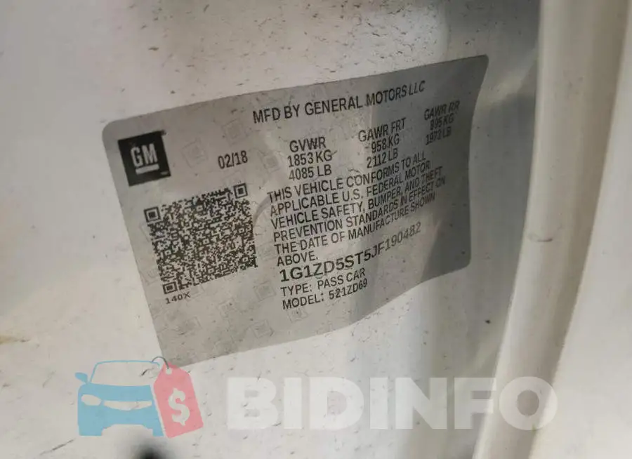 1G1ZD5ST5JF190482 Photo# 12