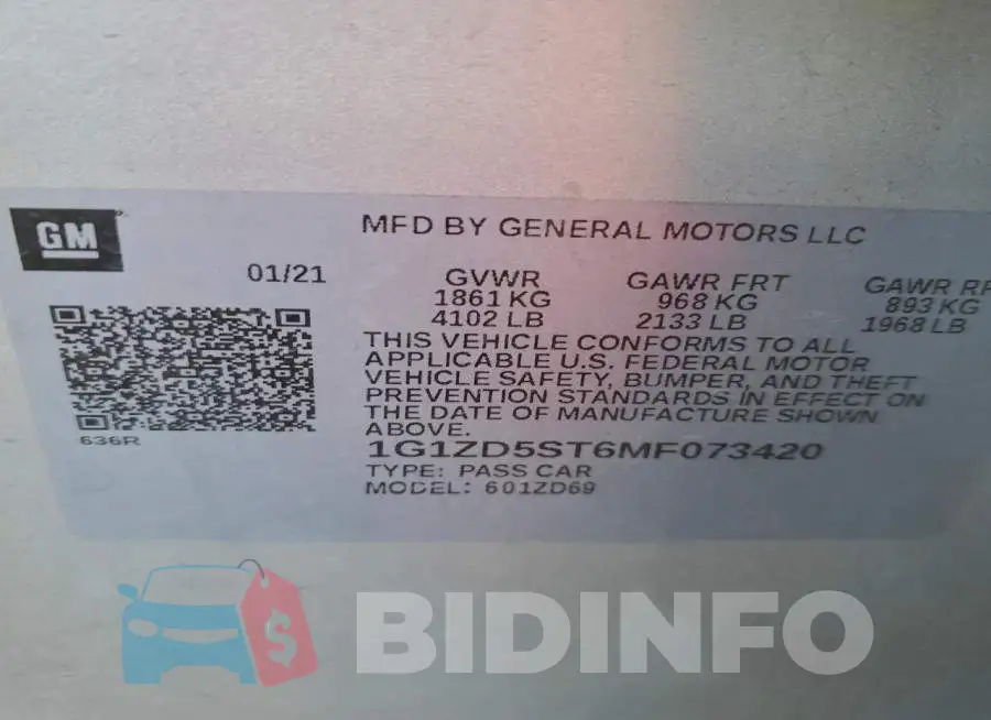 1G1ZD5ST6MF073420 Photo# 13